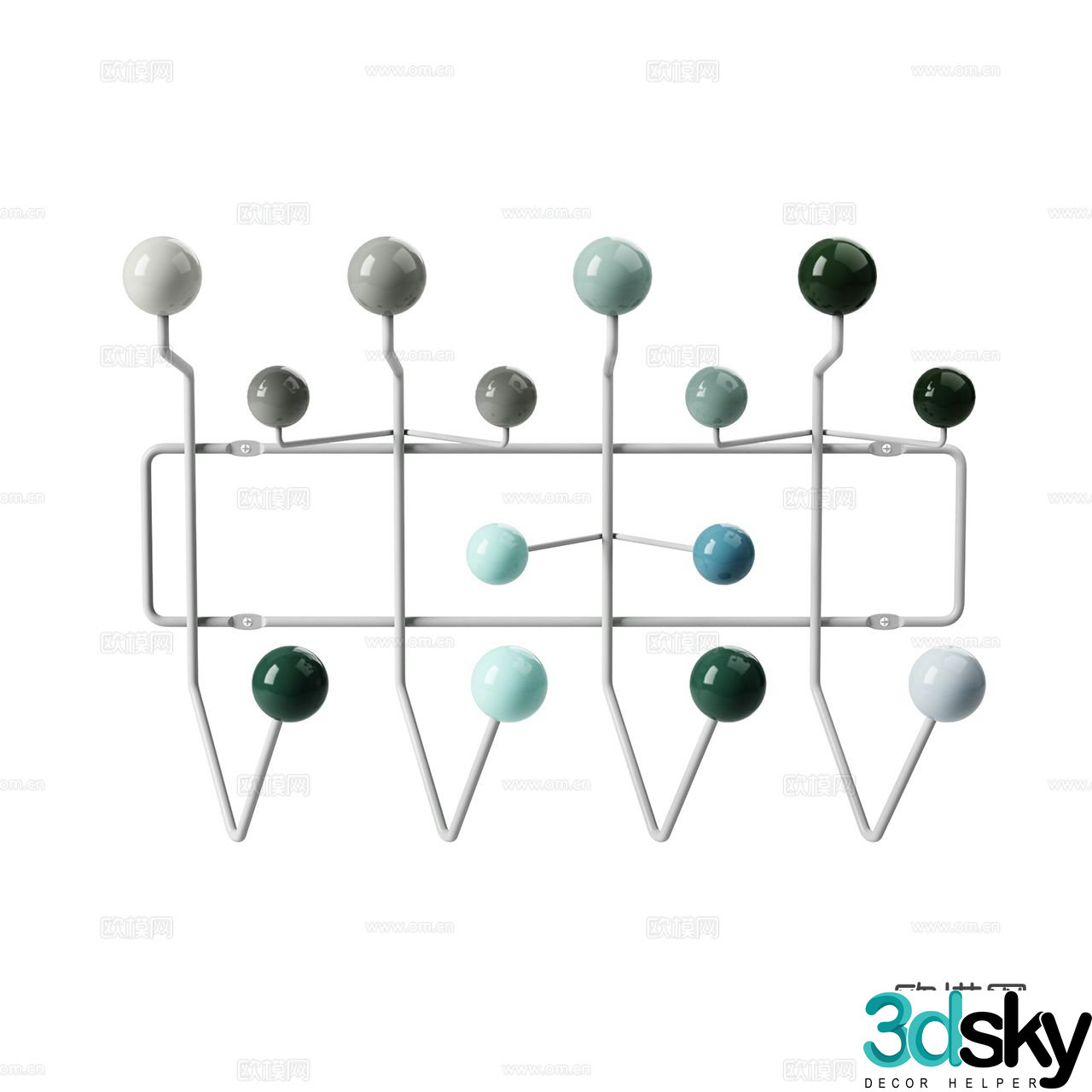 Vitra Nordic coat hook coat hook 3d model