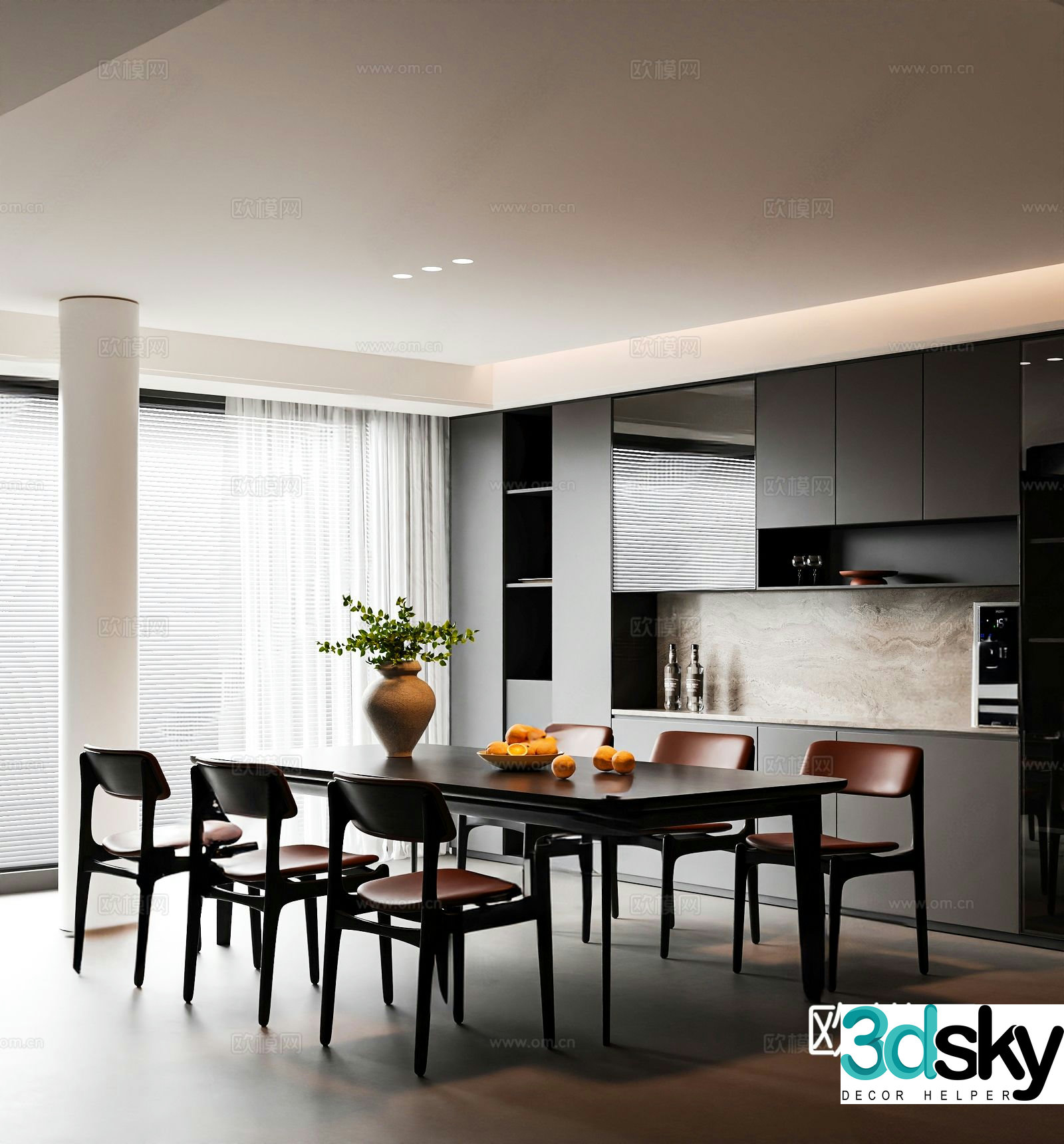 Modern restaurant 3d model