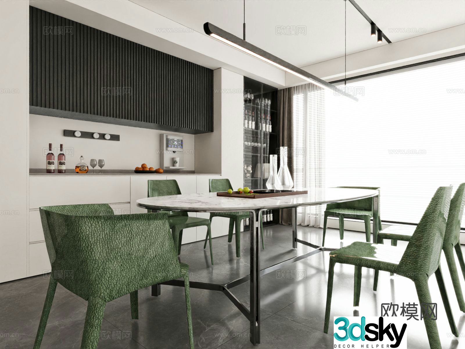 Modern restaurant 3d model