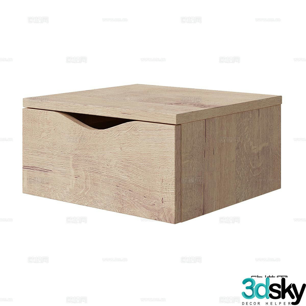 Nordic bedside table 3d model