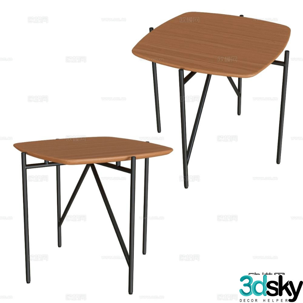 Prostoria corner table side table 3d model