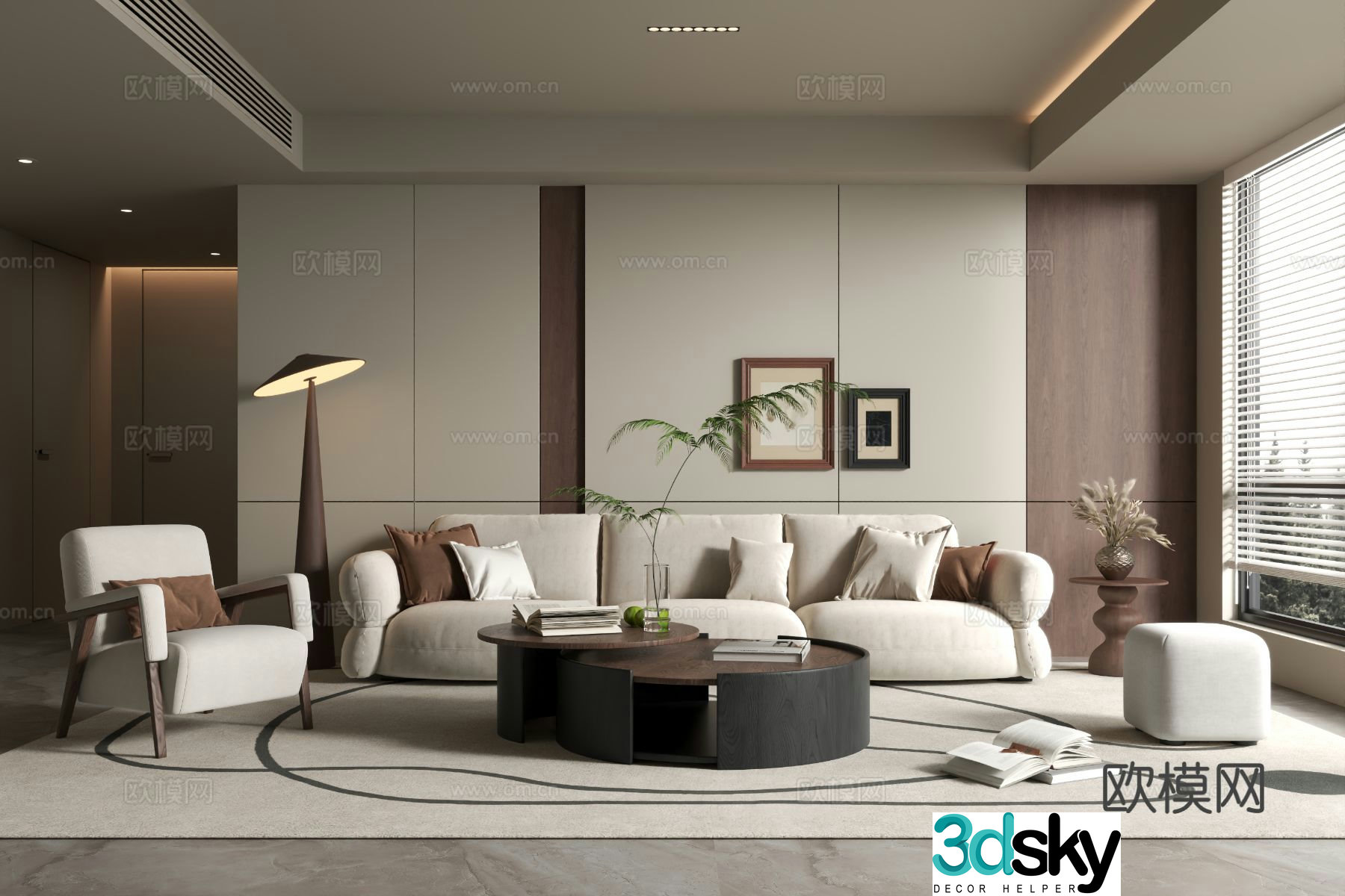 Medieval style living room 3D model