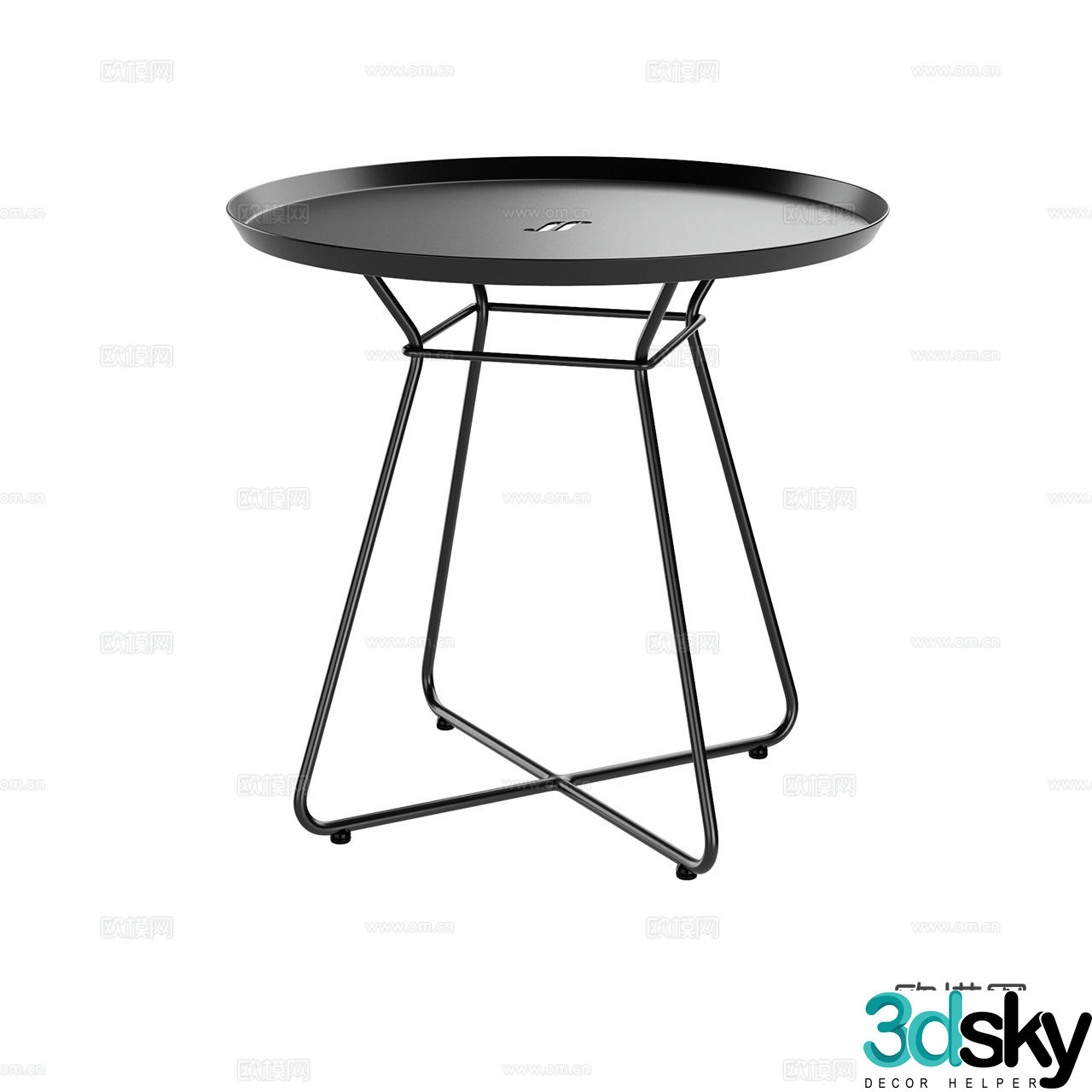 Freifrau round table side table 3d model