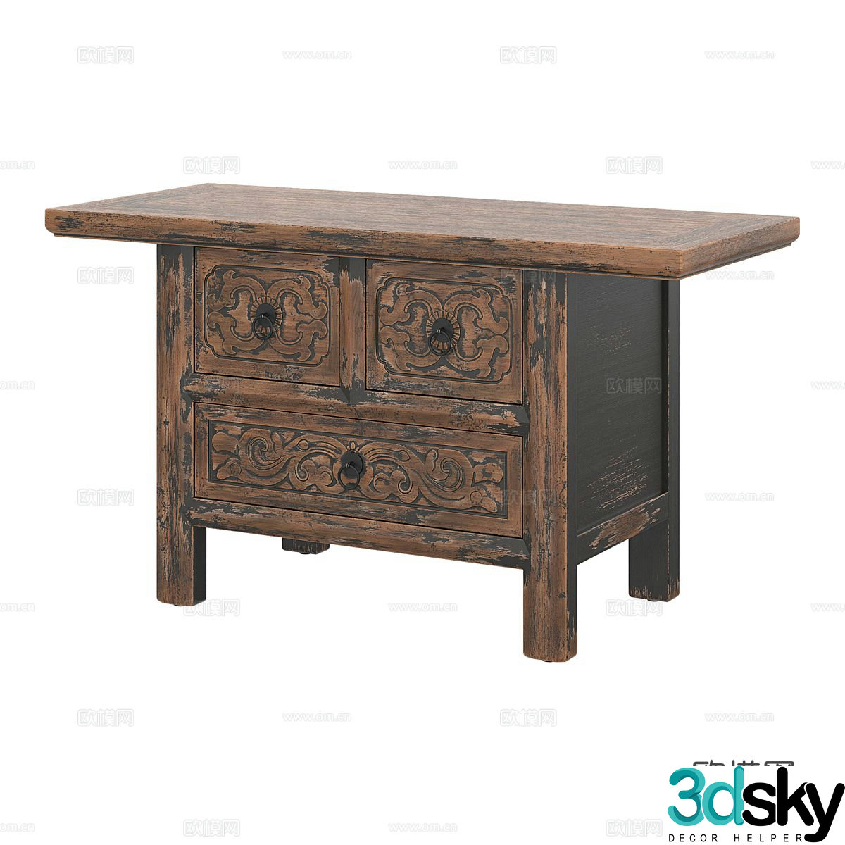 New Chinese style corner table side table table table 3D model