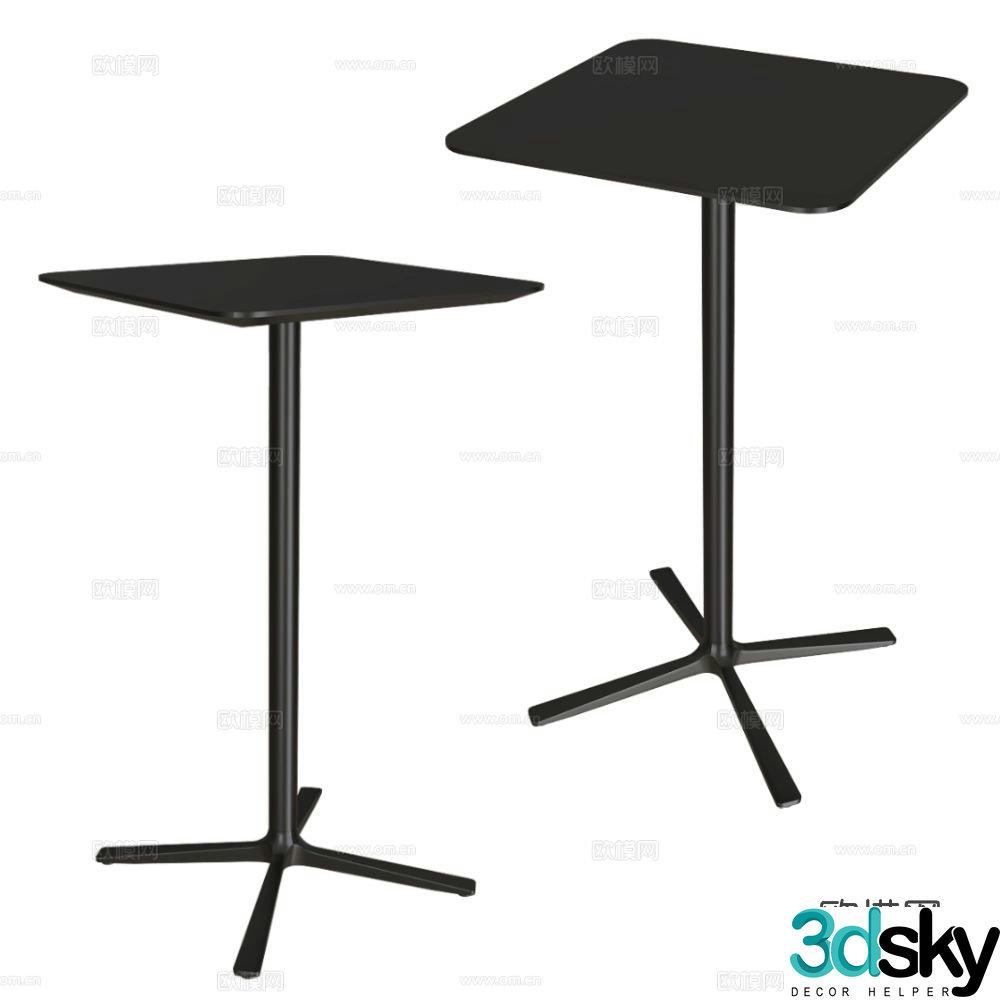 Prostoria modern corner table side table table table 3d model