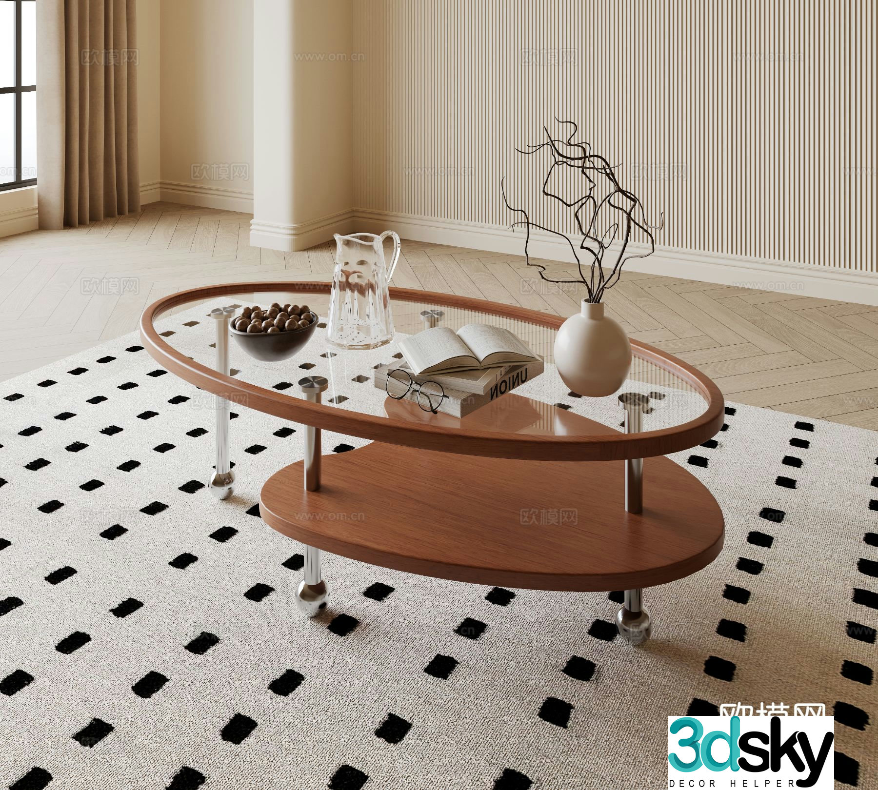 Medieval style coffee table 3D model