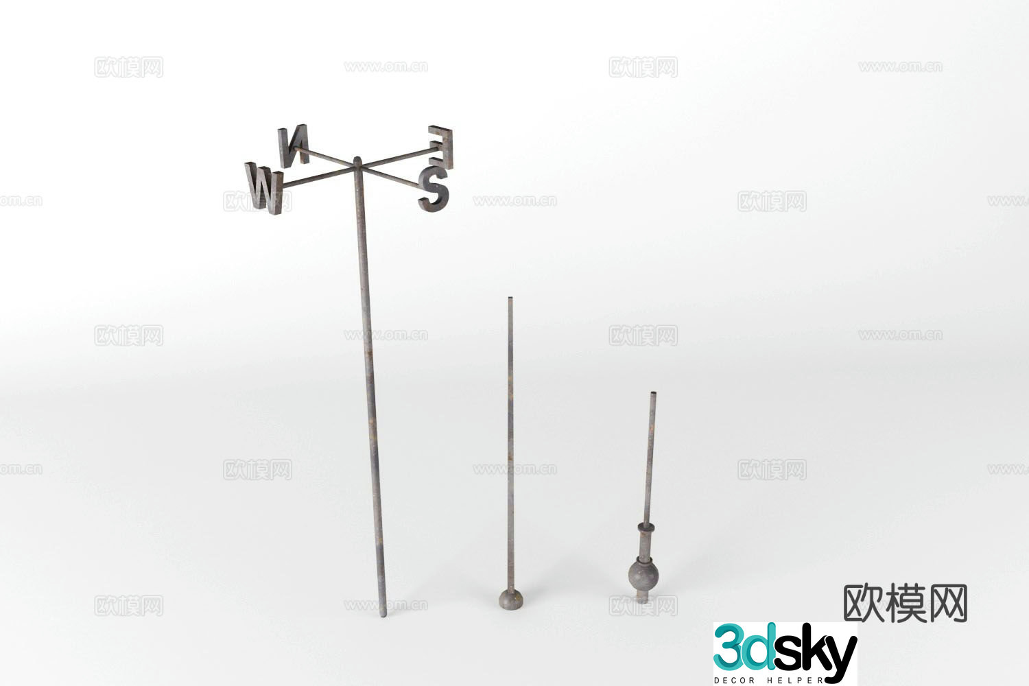 Roof lightning rod lightning rod lightning rod 3D model