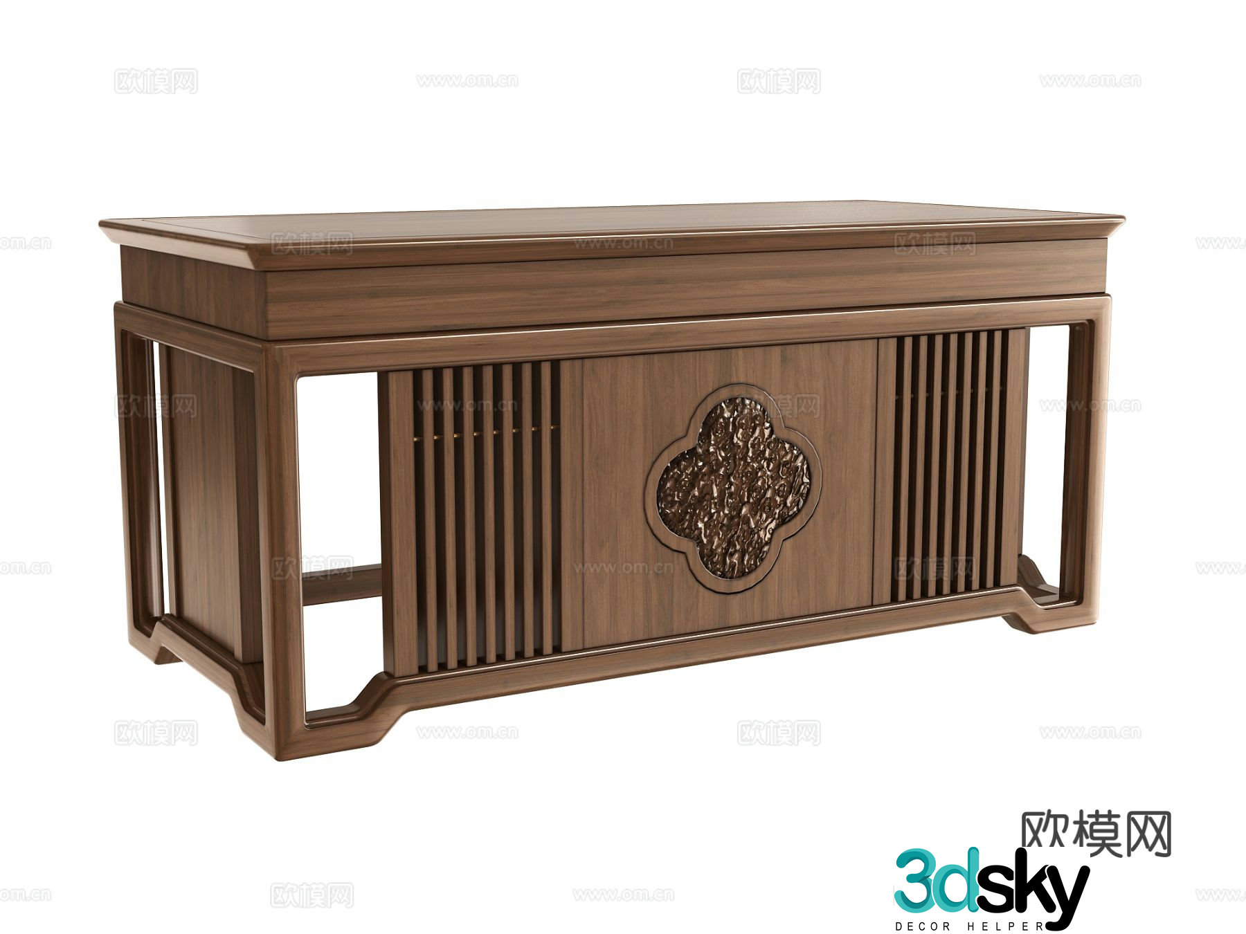 New Chinese style desk writing desk 3d model