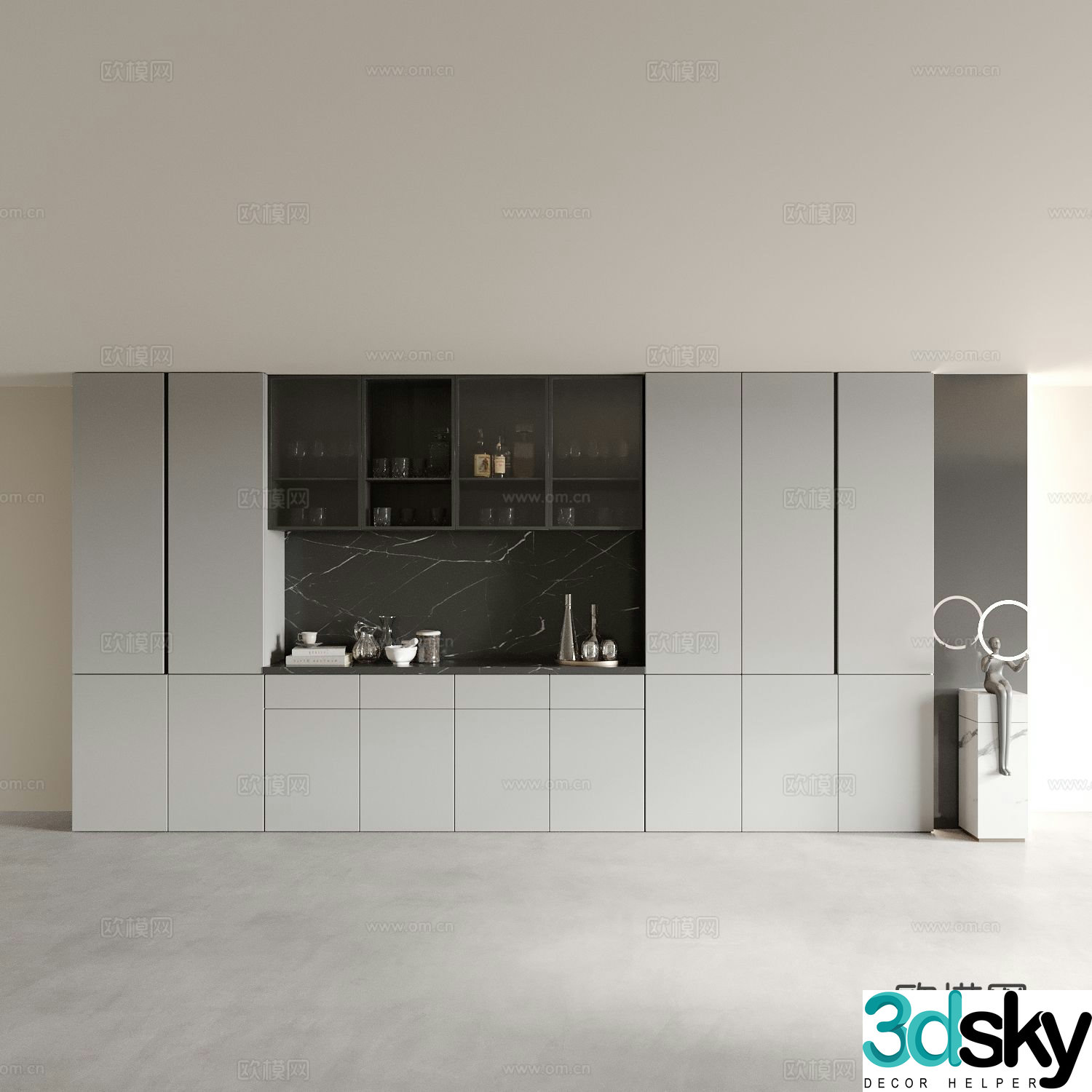 Sideboard wine cabinet 3d model