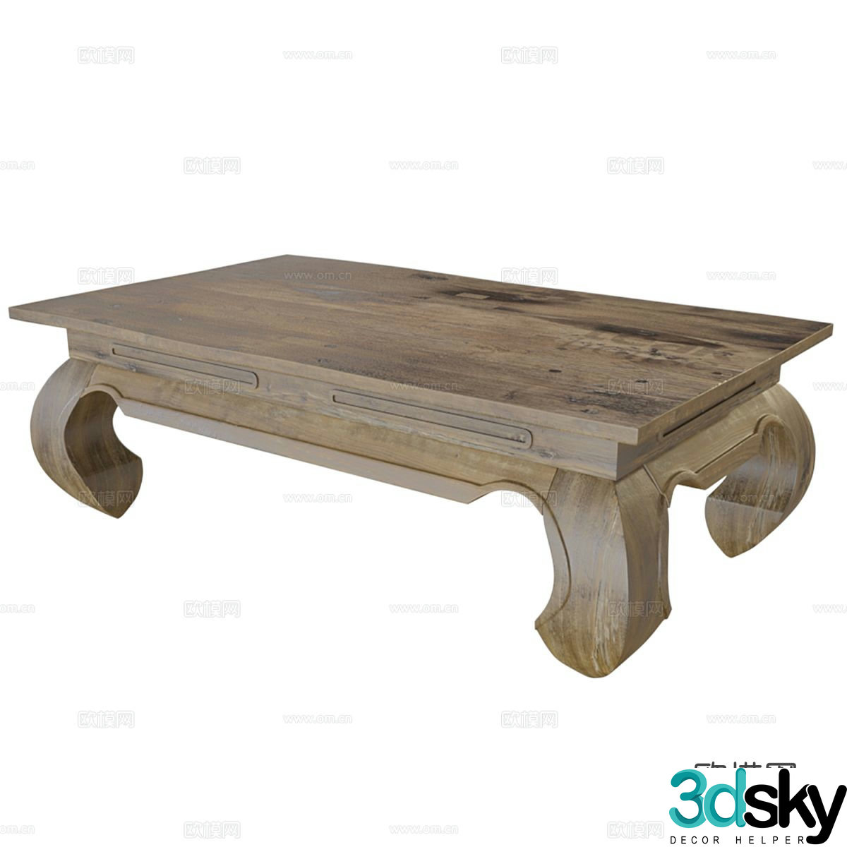 New Chinese style coffee table simple coffee table 3d model