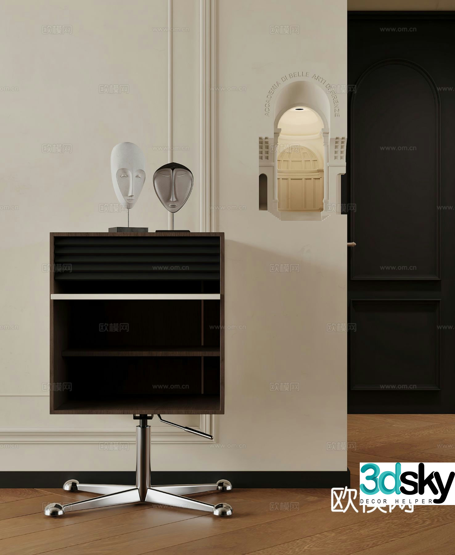 Italian corner table side table table table 3d model
