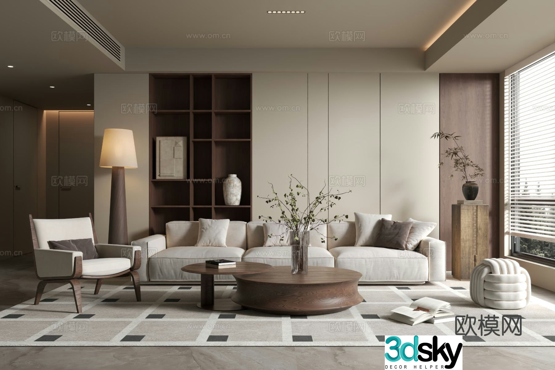 Medieval style living room 3D model