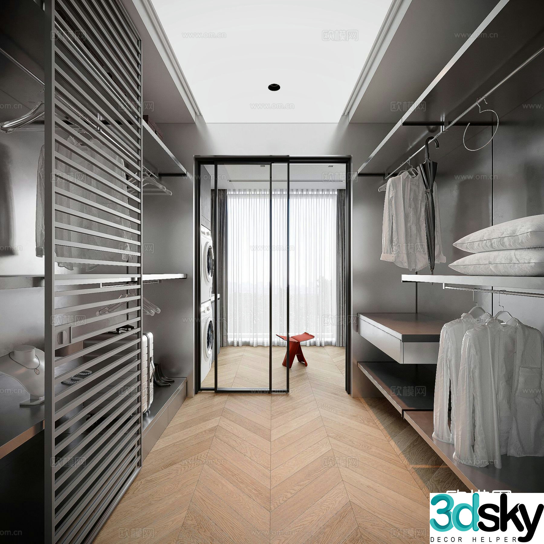 Modern cloakroom 3d model