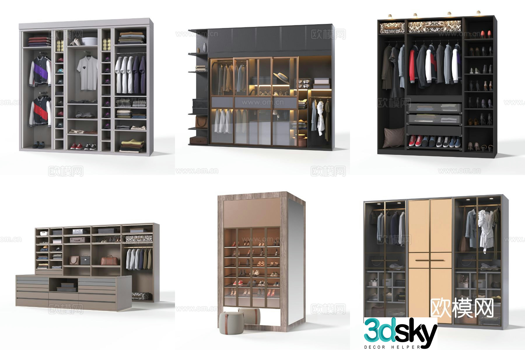 Modern wardrobe 3d model