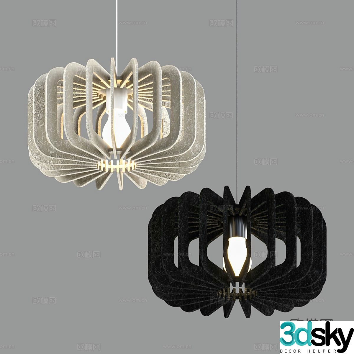 Nordic chandelier dining room chandelier 3d model