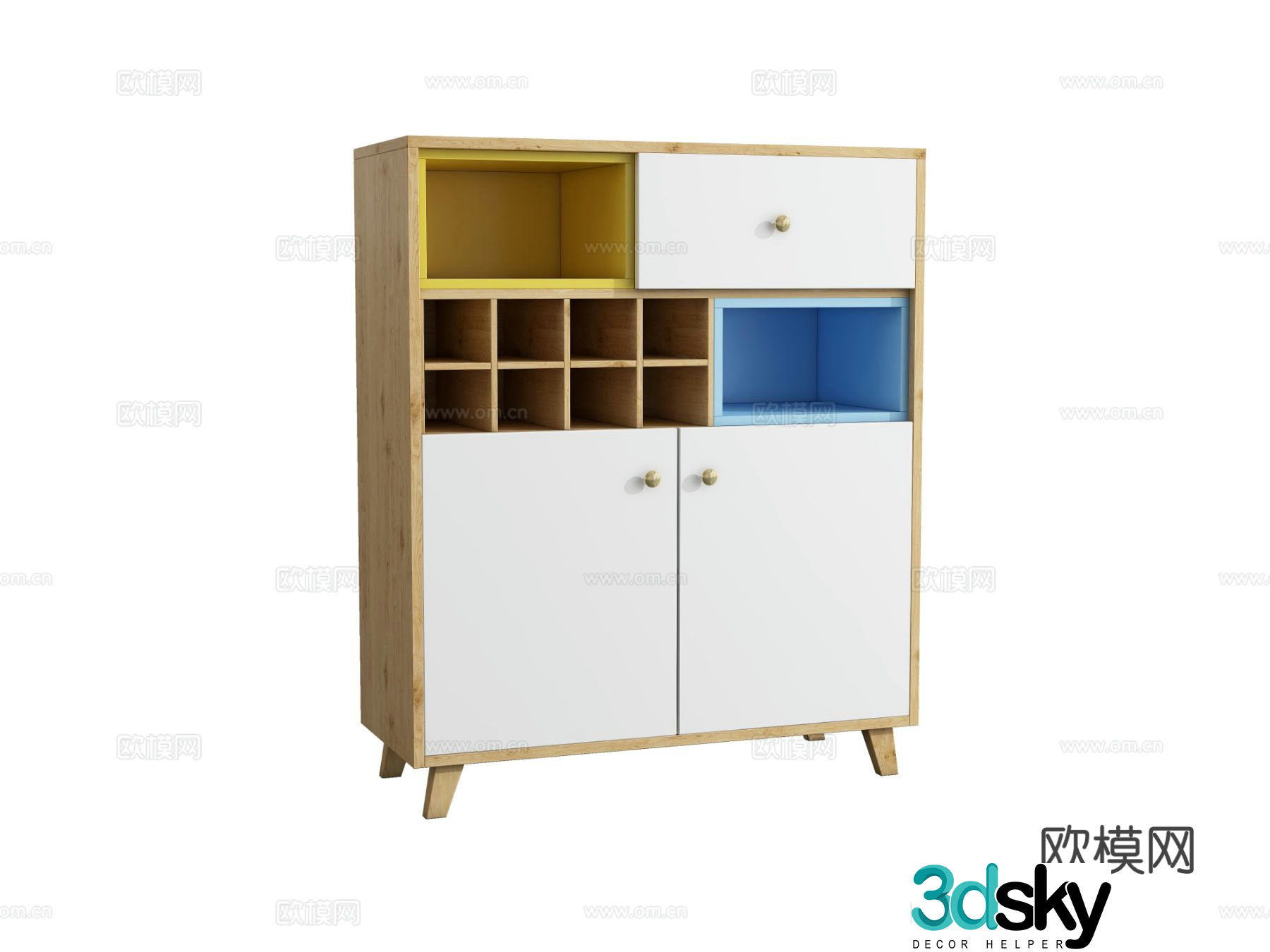 Modern sideboard 3d model