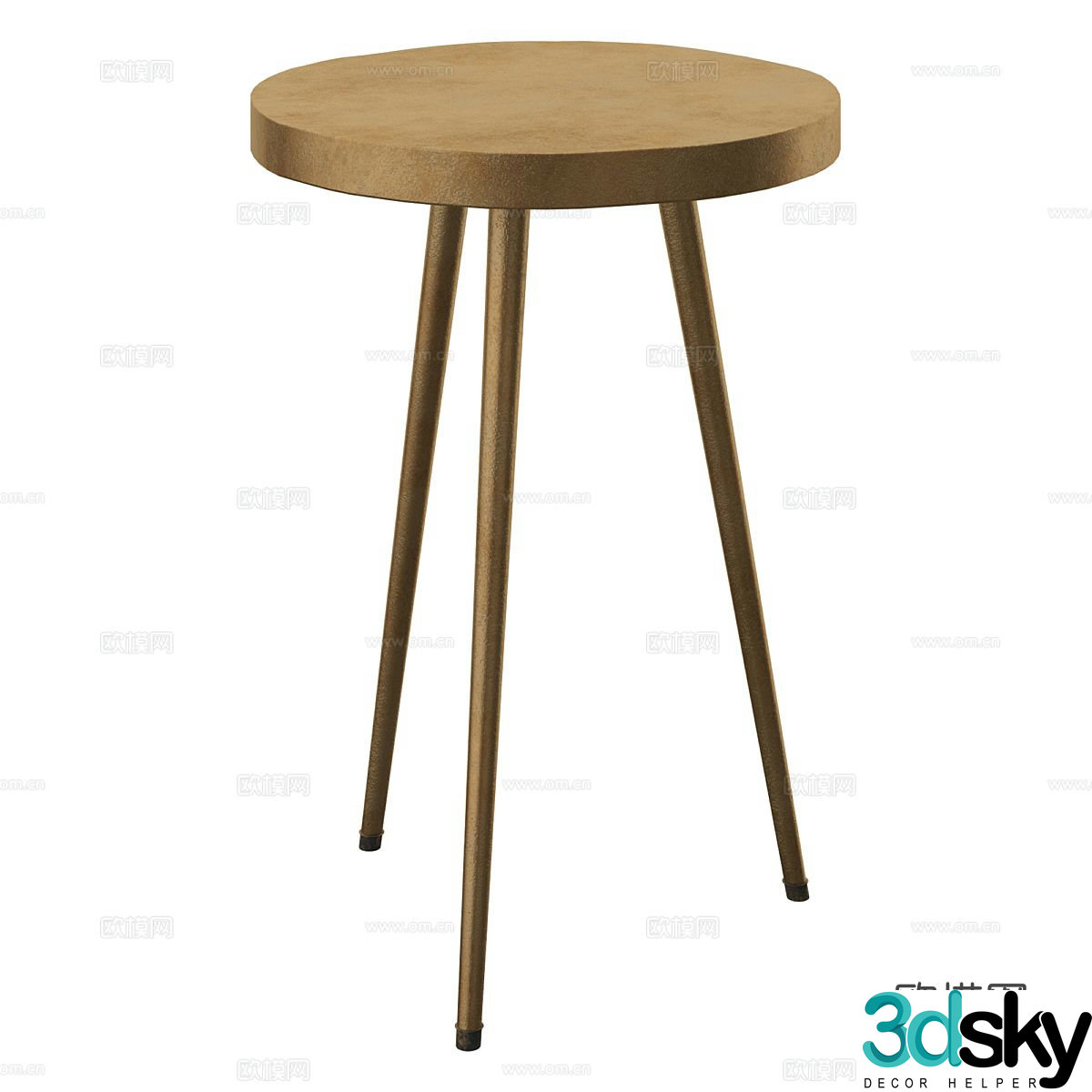Light luxury corner table side table round table table table 3D model