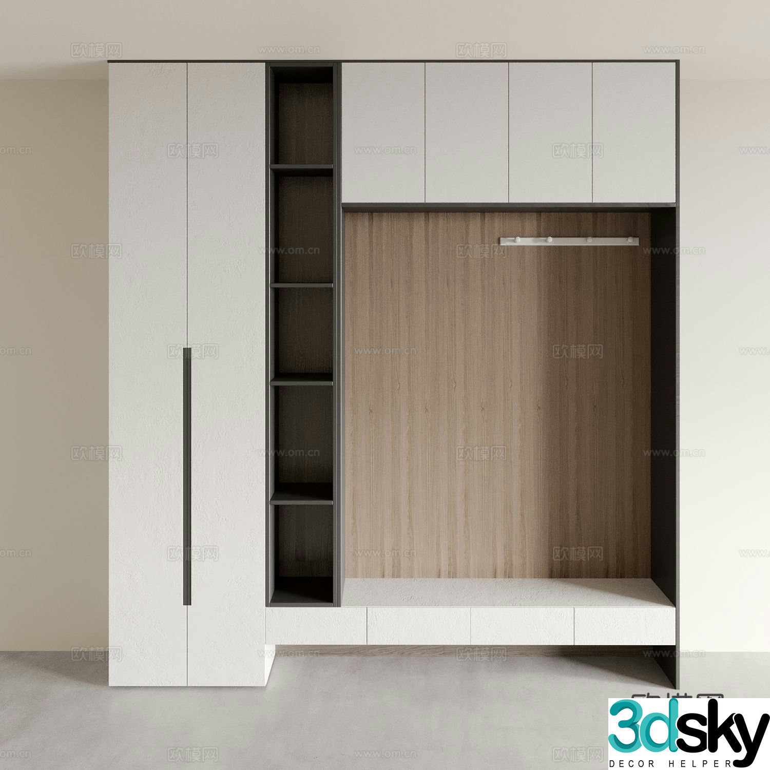 Modern wardrobe 3d model