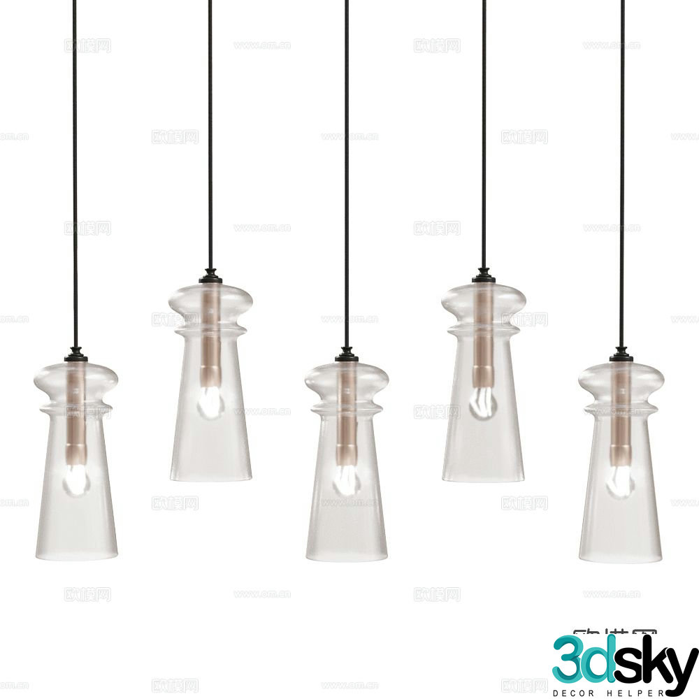 Italamp light luxury chandelier restaurant chandelier 3d model