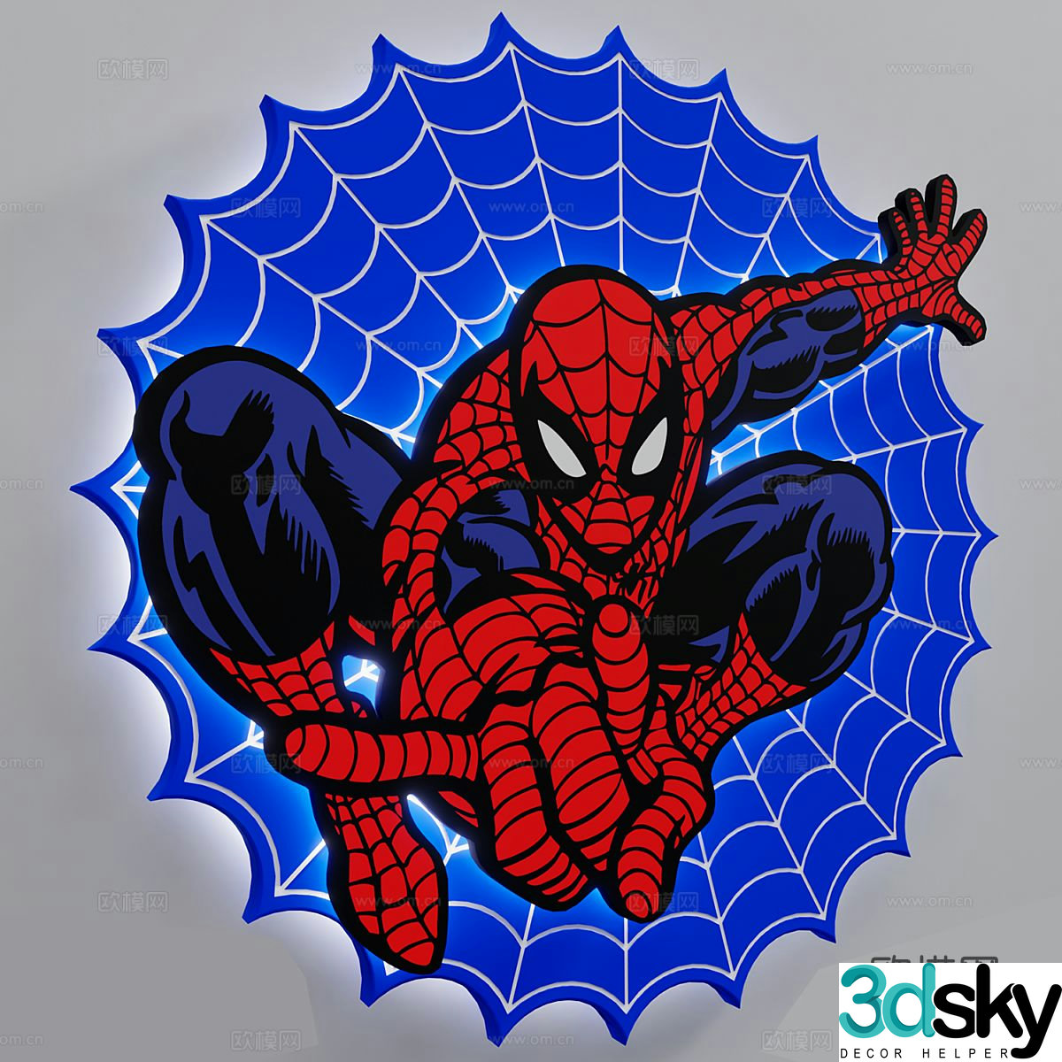 Children’s wall lamp spiderman wall lamp 3d model