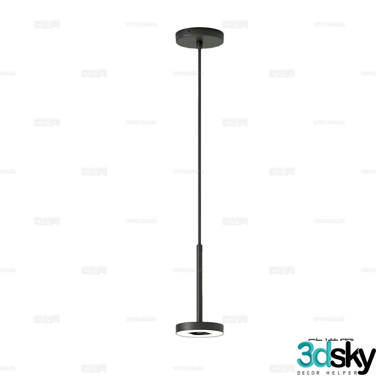 Simple small chandelier bedside small chandelier 3d model