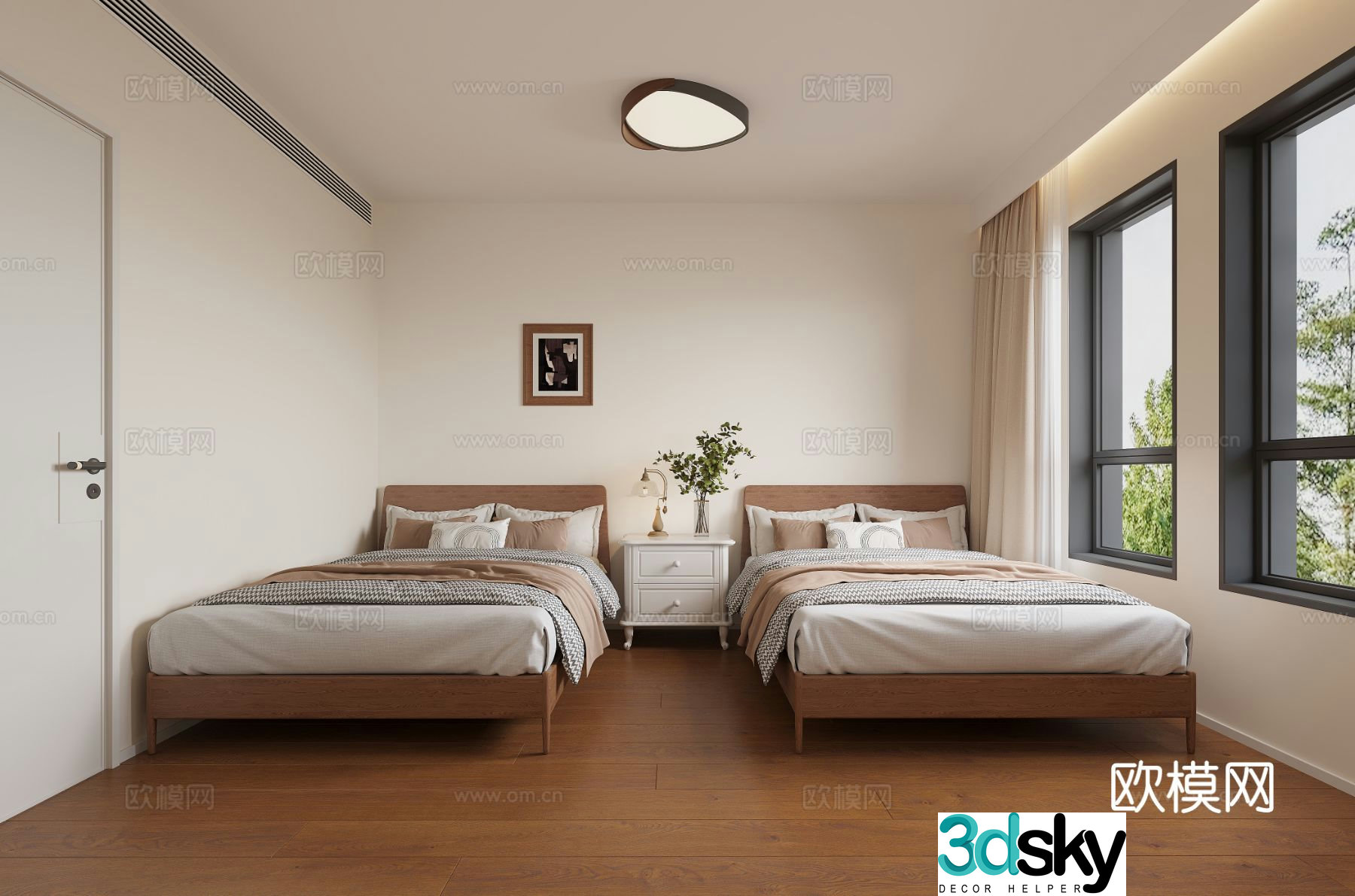 Medieval style bedroom second bedroom 3D model