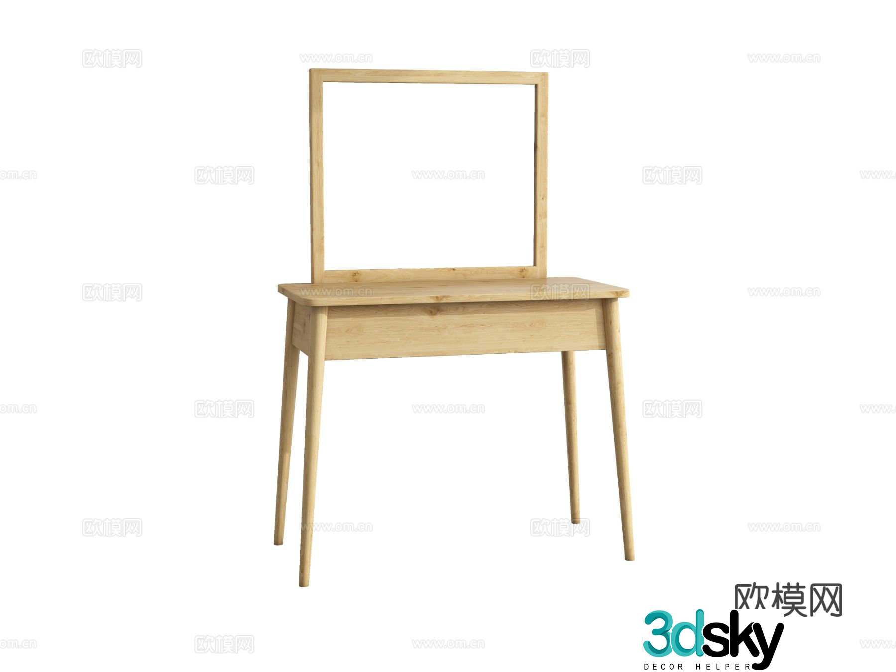 Nordic dressing table dressing table 3d model