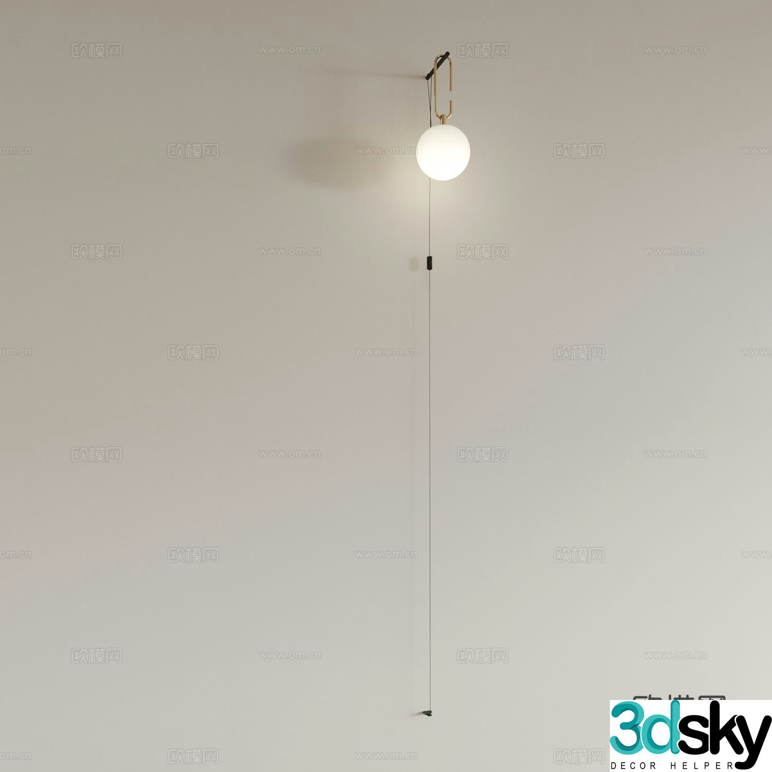 Minimalist wall lamp bedside wall lamp 3d model
