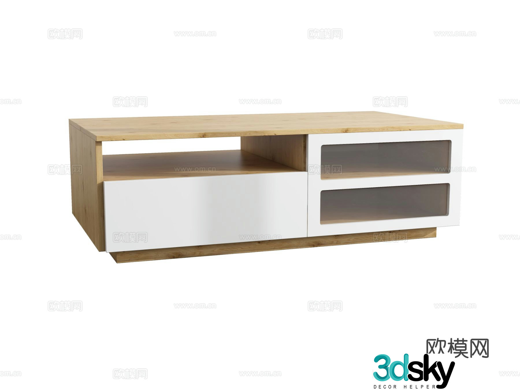 Modern coffee table square coffee table 3d model