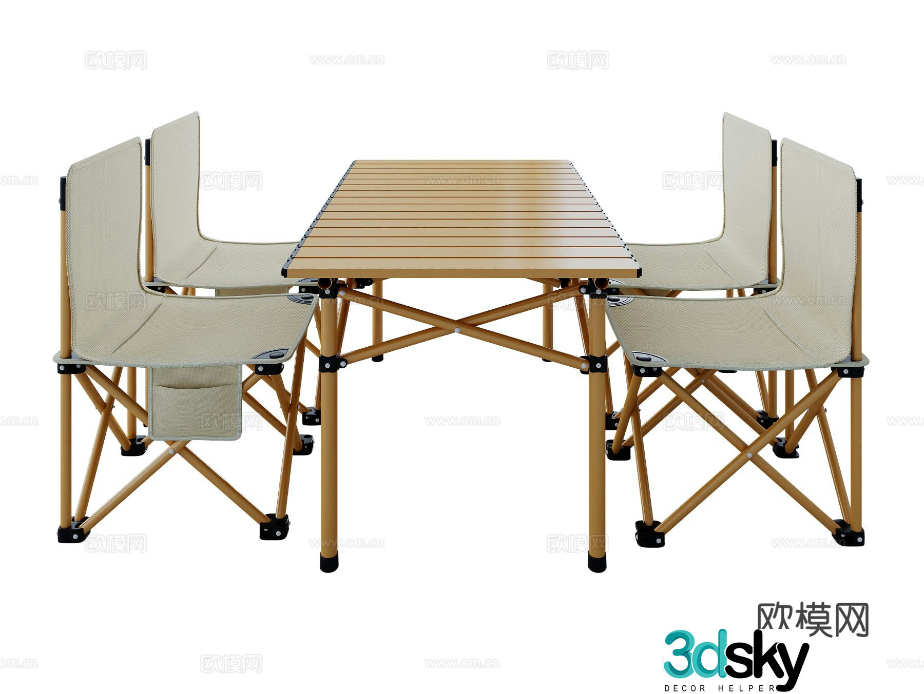 Outdoor tables and chairs camping tables and chairs 3d model