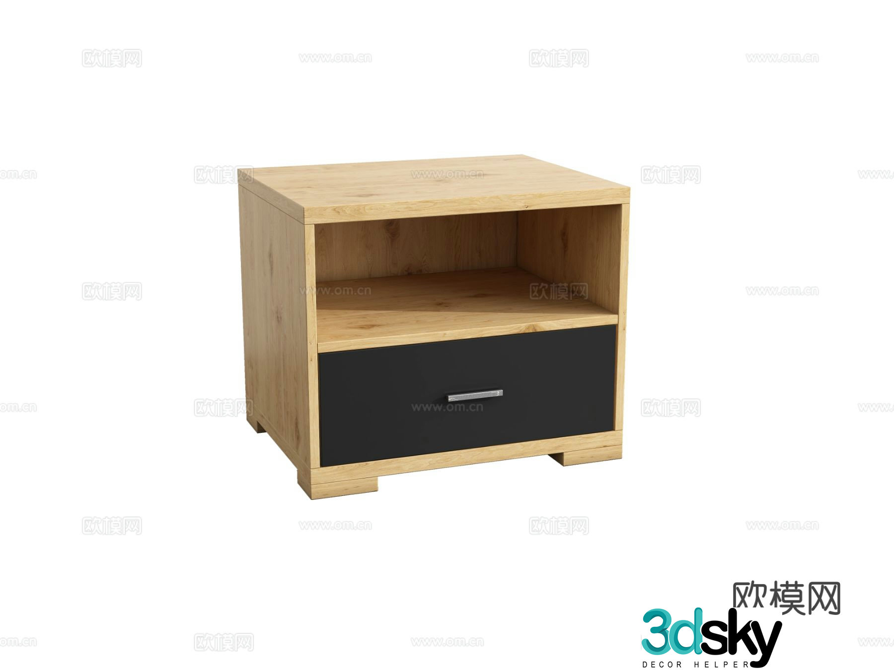 Nordic bedside table 3d model