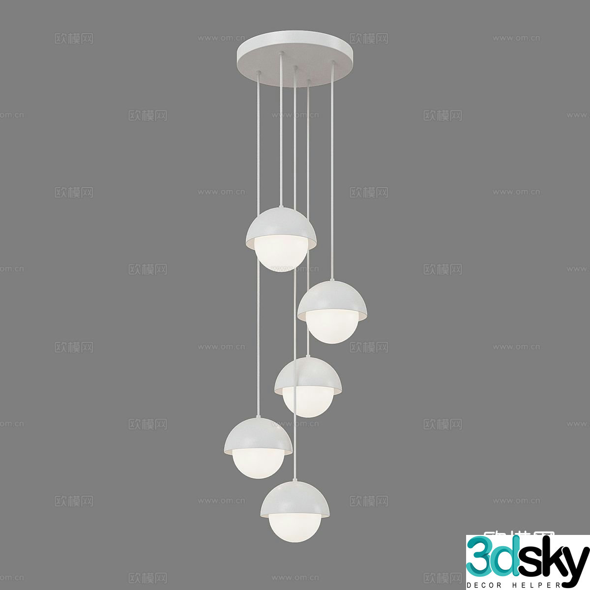 Simple chandelier art chandelier 3d model