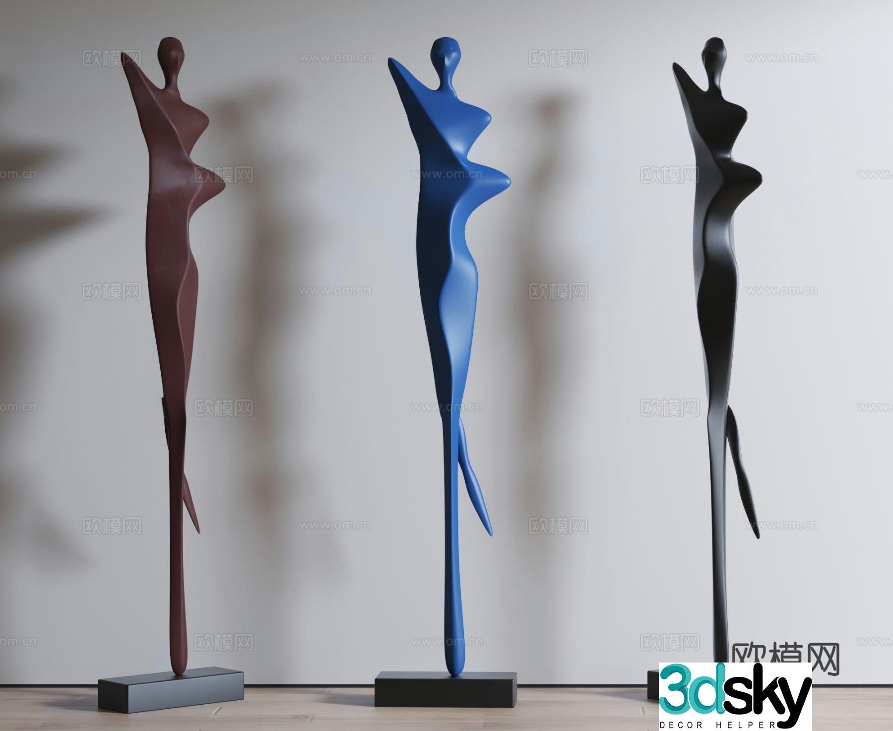 Modern interior sculpture ornaments abstract sculpture 3d model