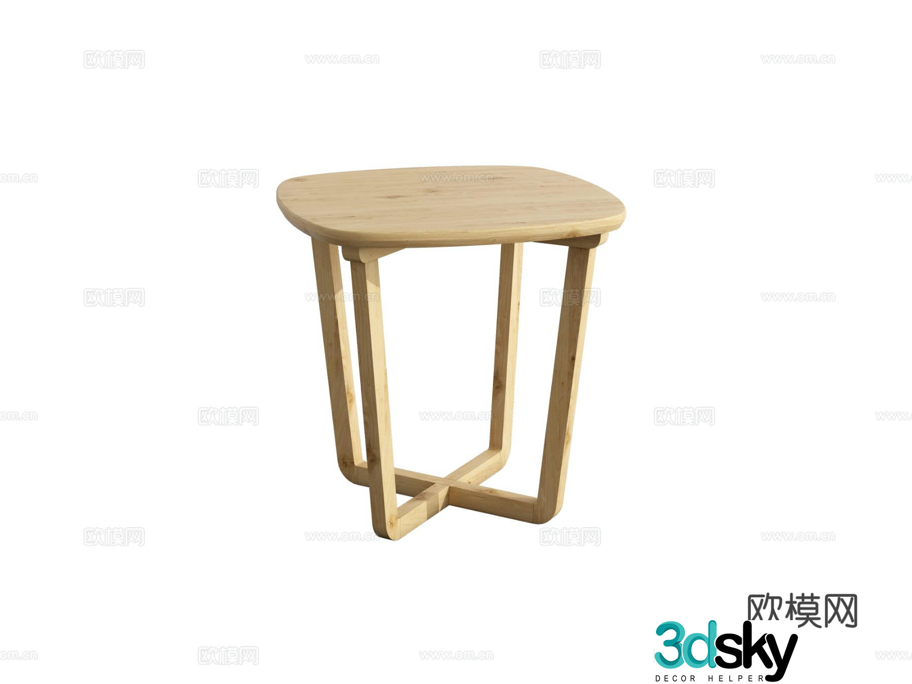 Nordic corner table side table table table 3d model