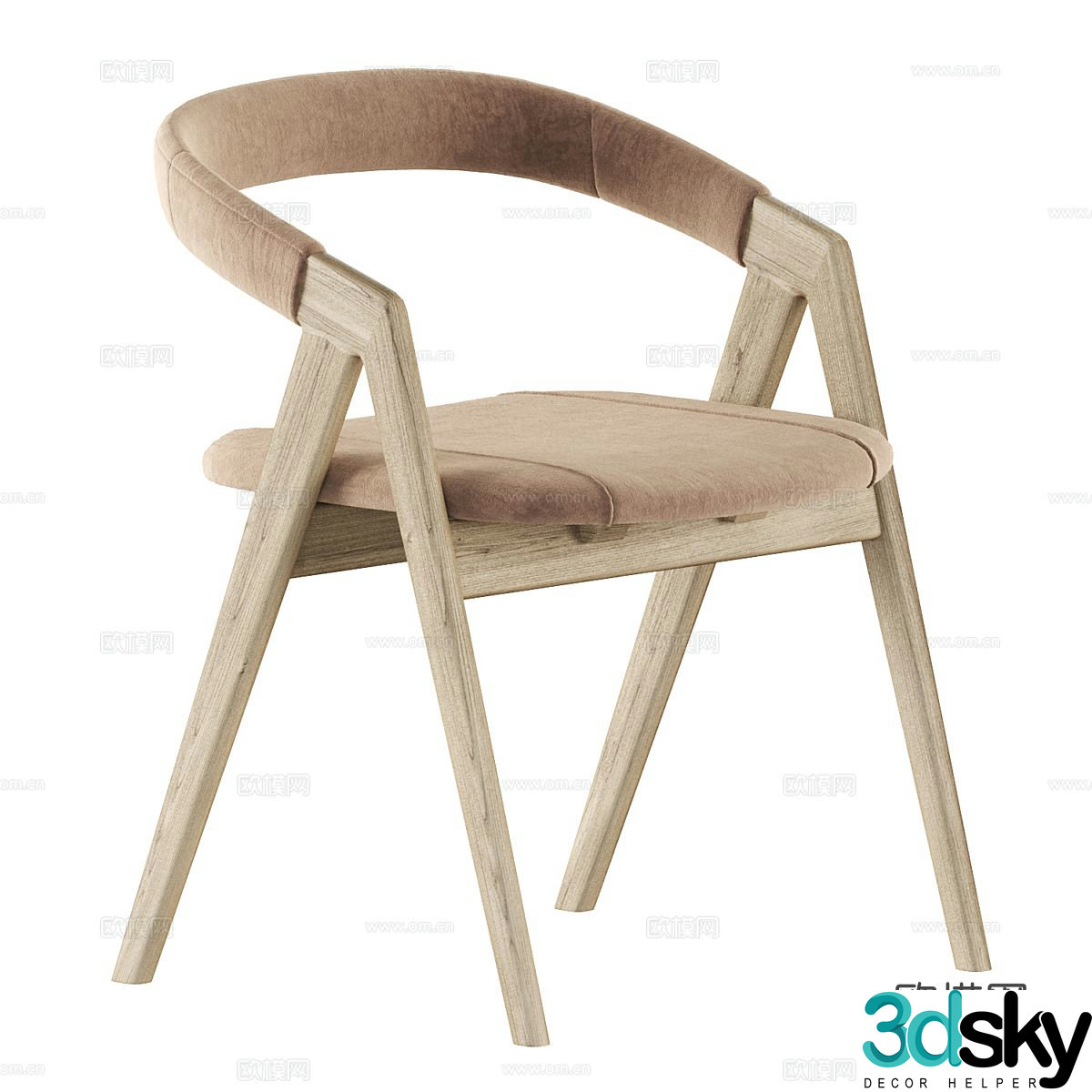 Wabi-sabi chair dining chair 3d model