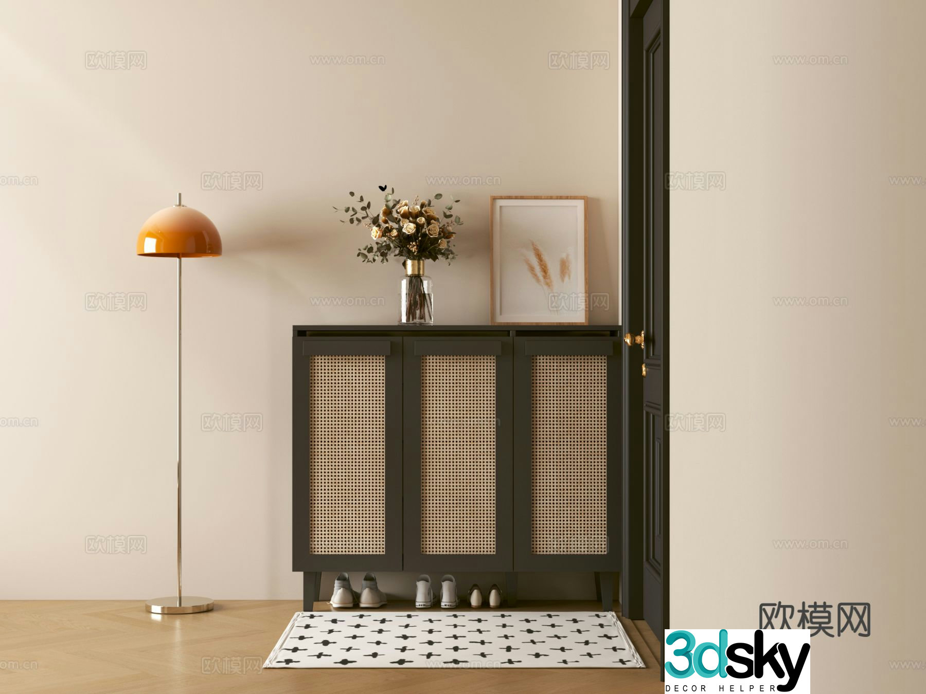 Entry shoe cabinet Entrance shoe cabinet 3D model