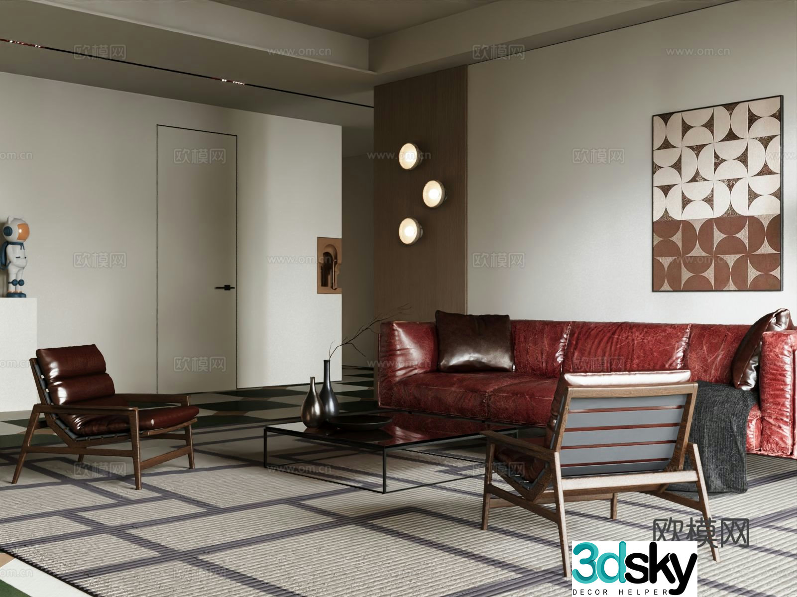 Medieval style modular sofa 3D model