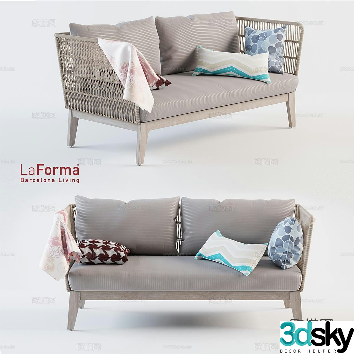 La Forma loveseat armchair 3d model