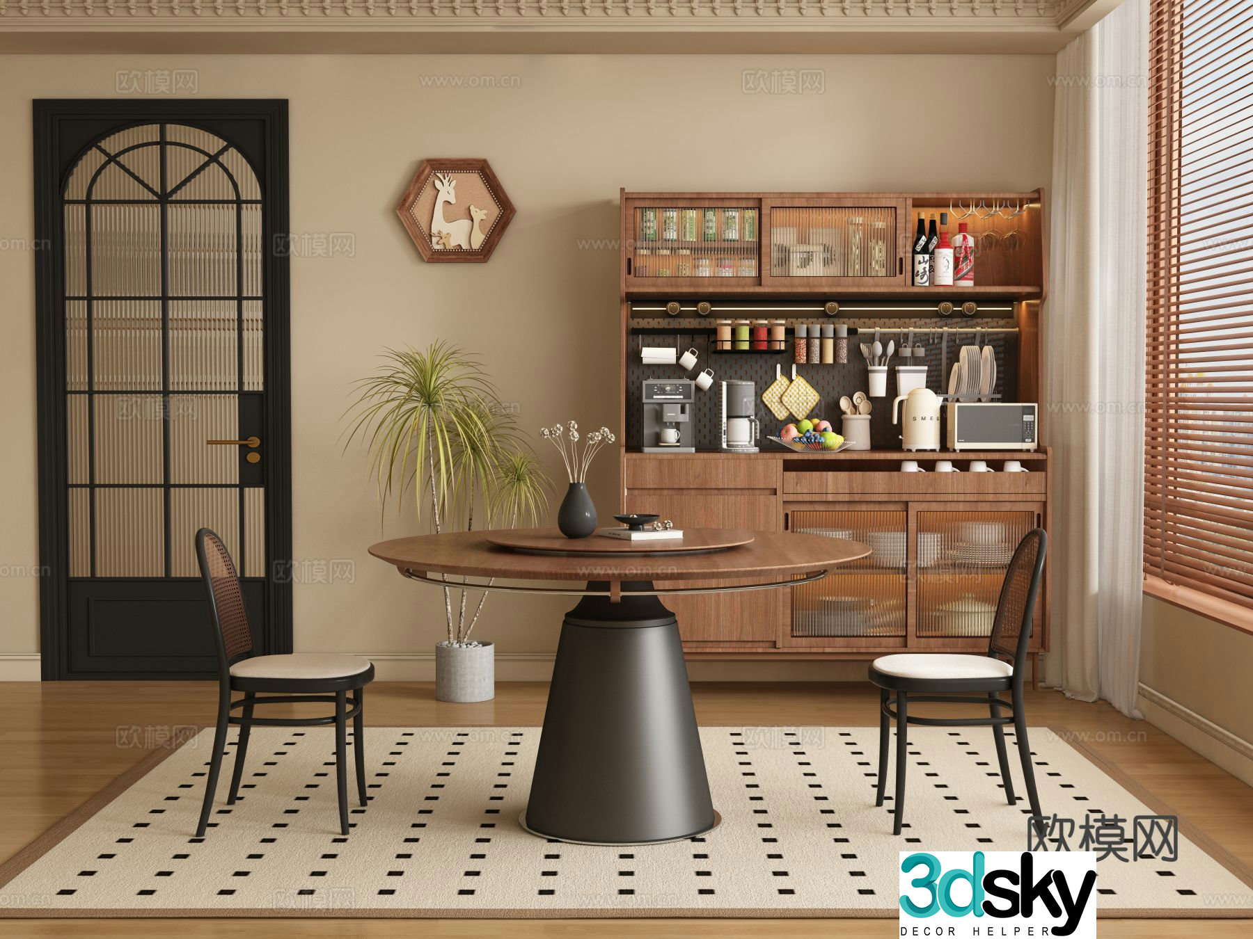 Medieval style restaurant 3d model