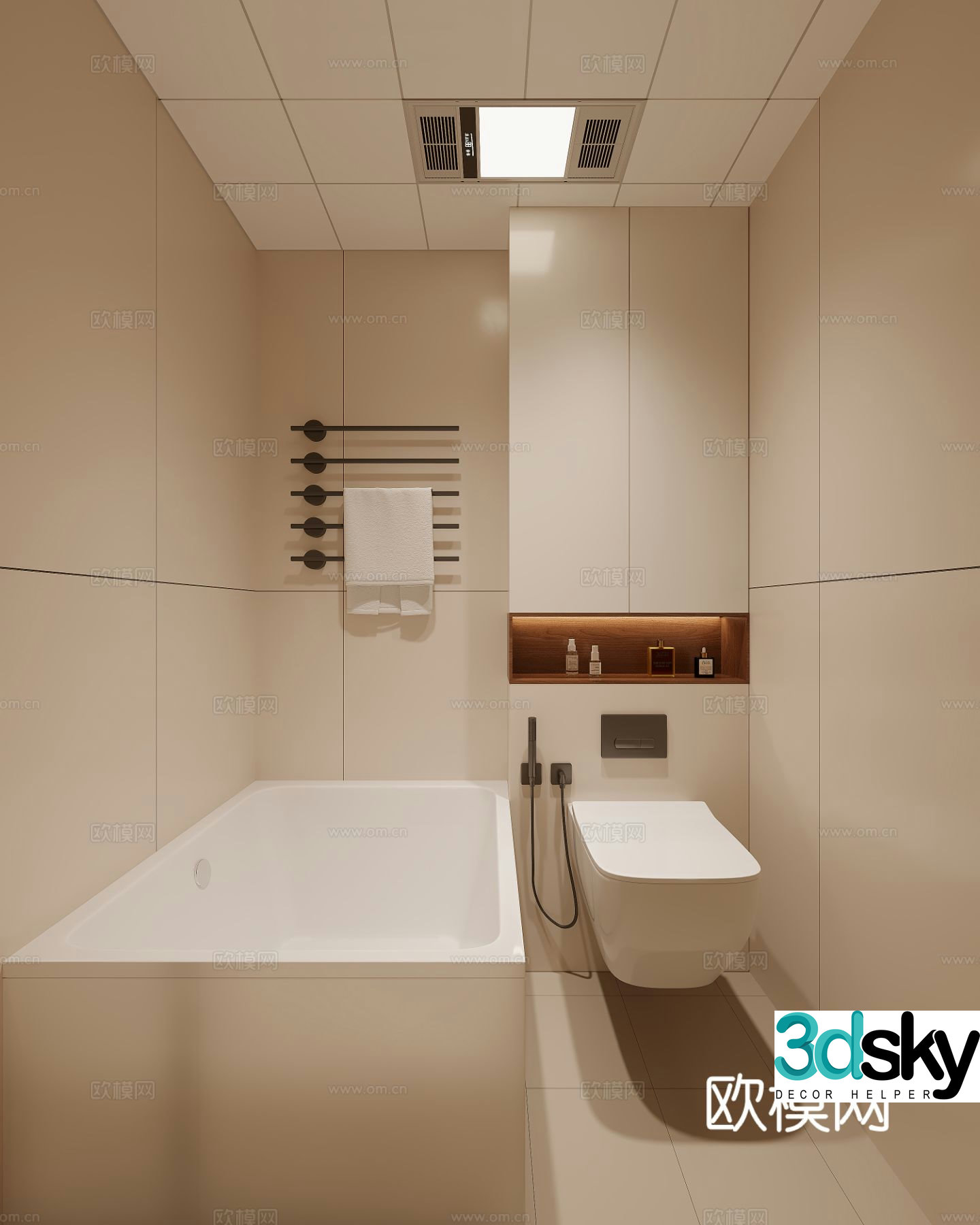 Modern bathroom bathroom 3d model