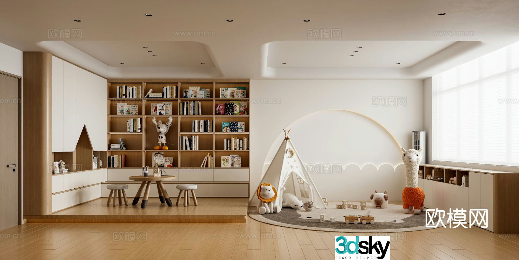 Nordic children’s room toy room 3d model