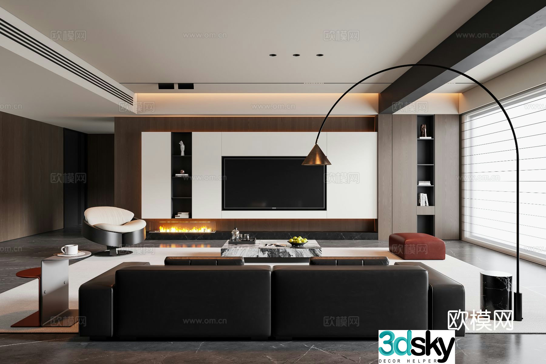 Italian living room 3d model