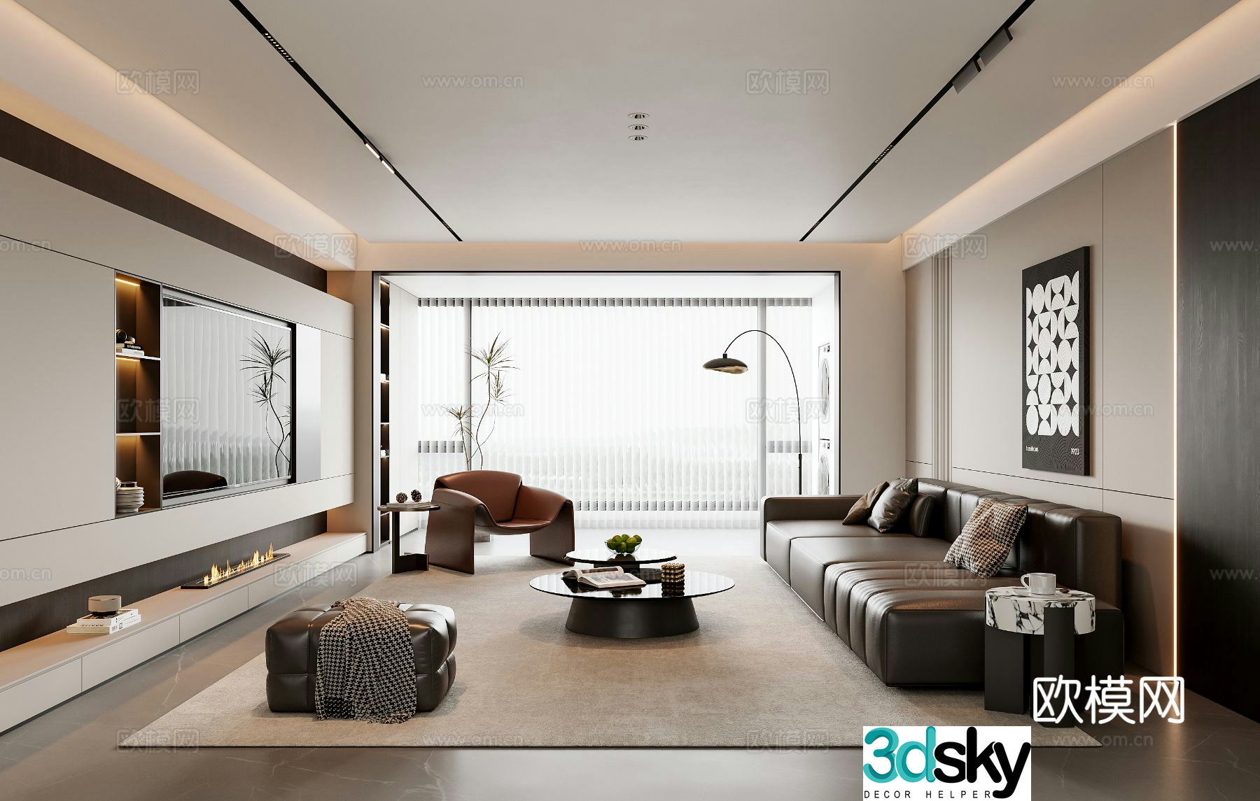 Italian living room 3d model
