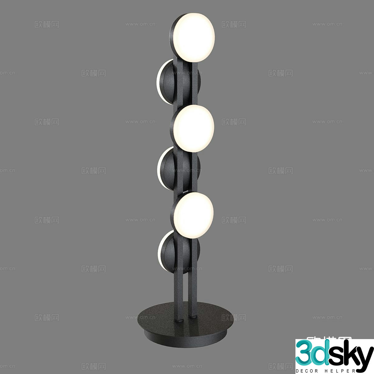 Simple floor lamp 3d model