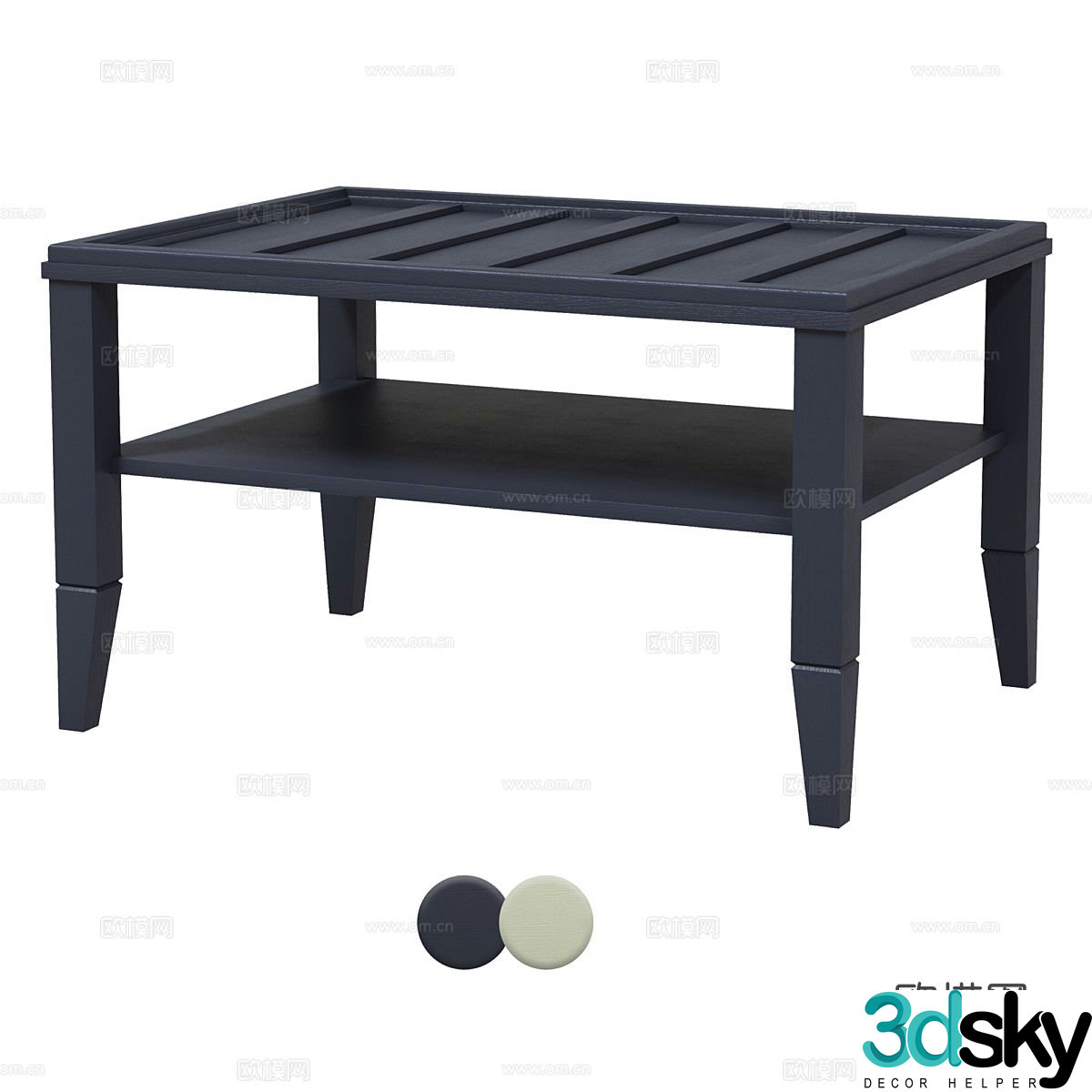 Simple coffee table square coffee table 3d model