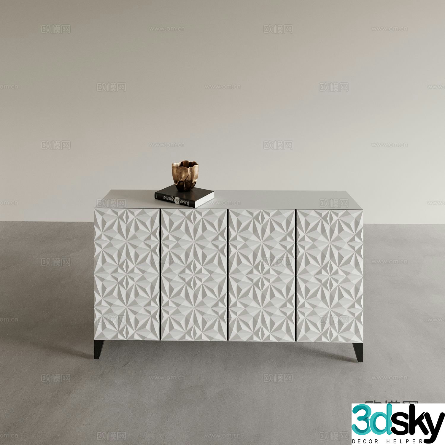Modern entryway cabinet side cabinet 3d model