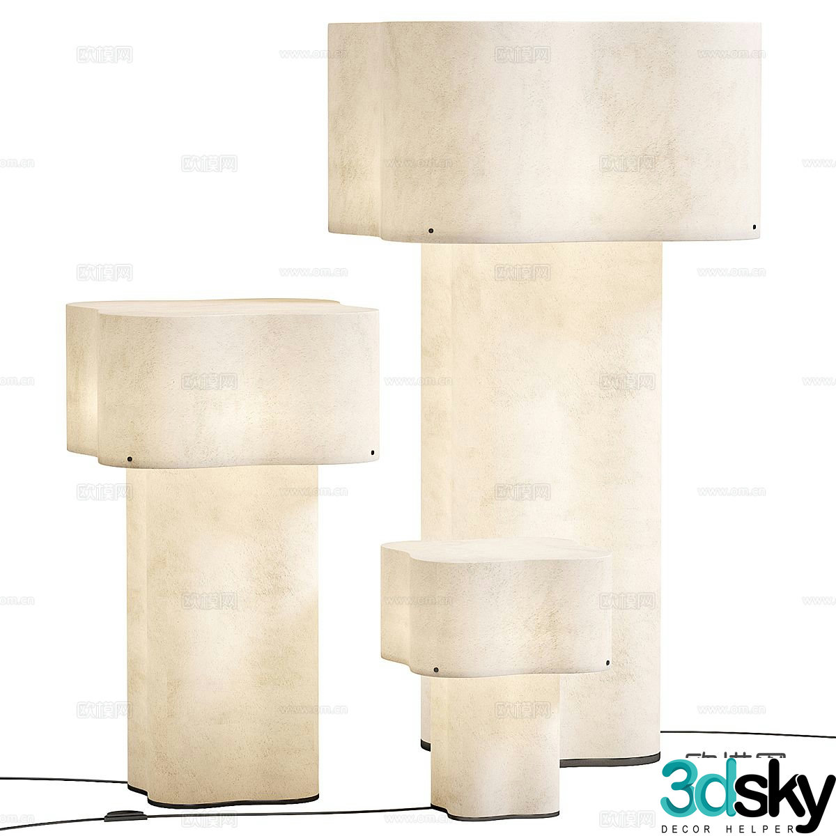 Wabi-sabi floor lamp 3d model