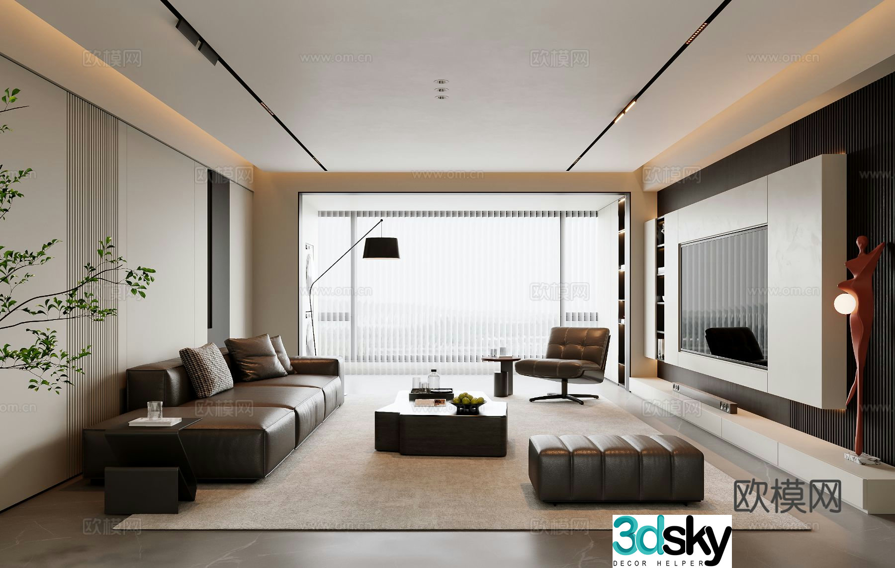 Italian living room 3d model