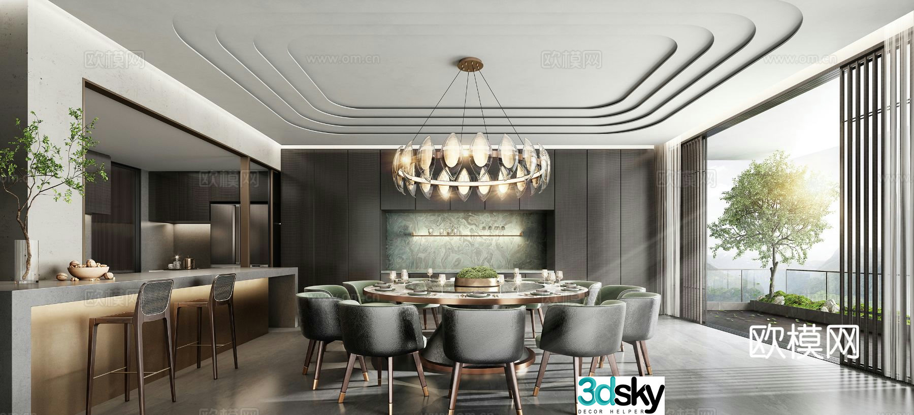 Italian restaurant 3d model