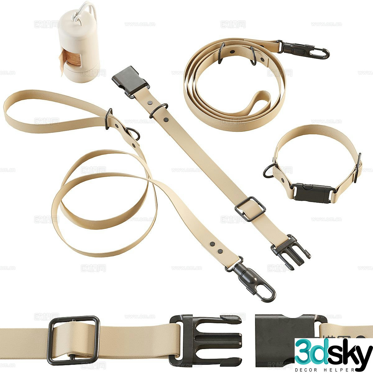 Pet supplies leash 3d model